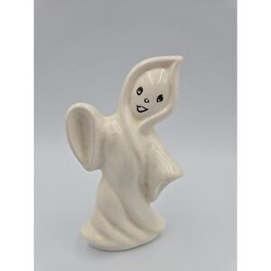 Vintage Halloween Ceramic Ghost 4 ¾"‎ Statue Figure Spooky Holiday Decor
